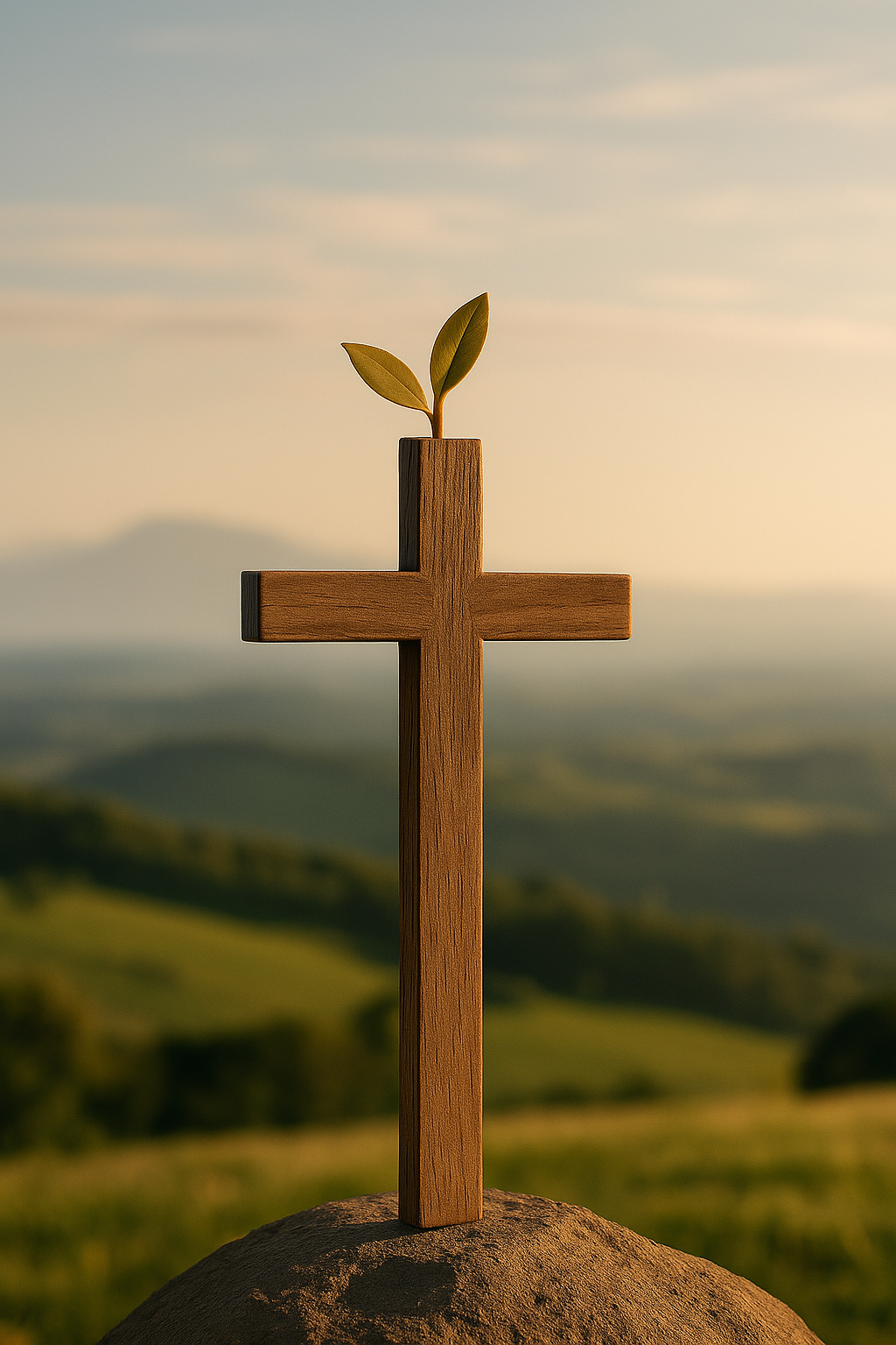 Cross with sprout