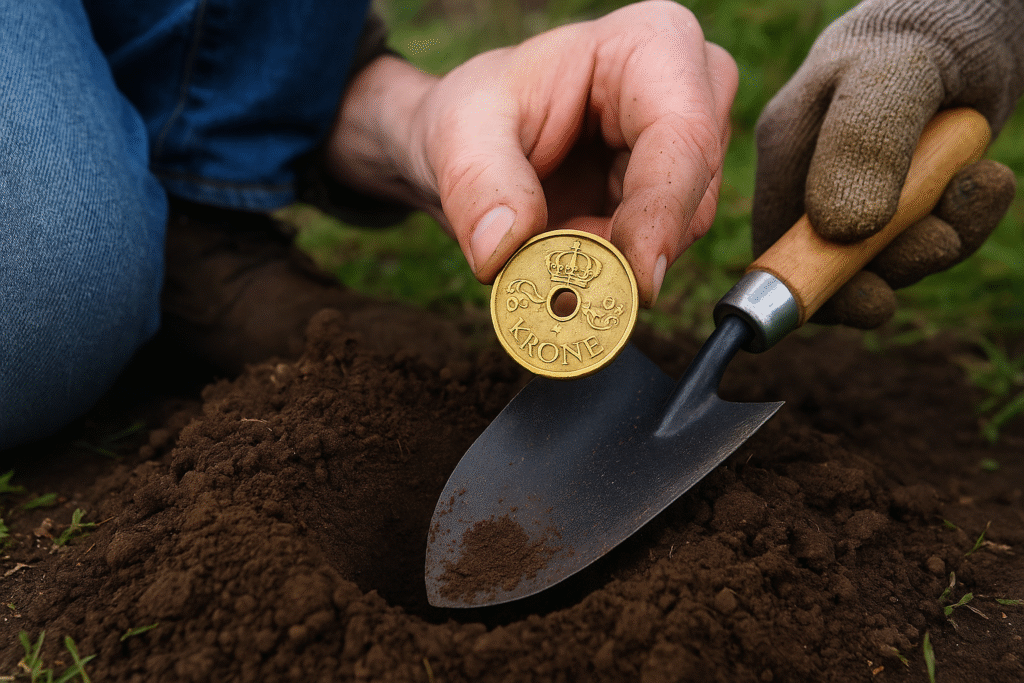 Man digging, hiding coin. The Matthew Principle