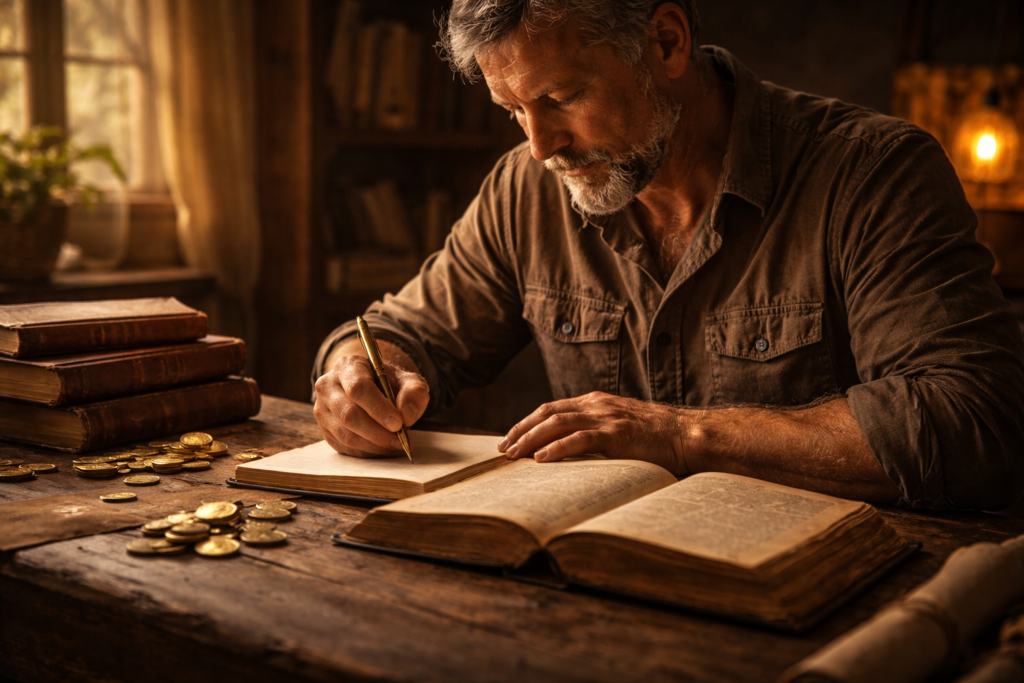 Man writing a plan for a Nonprofit Endowment Strategies